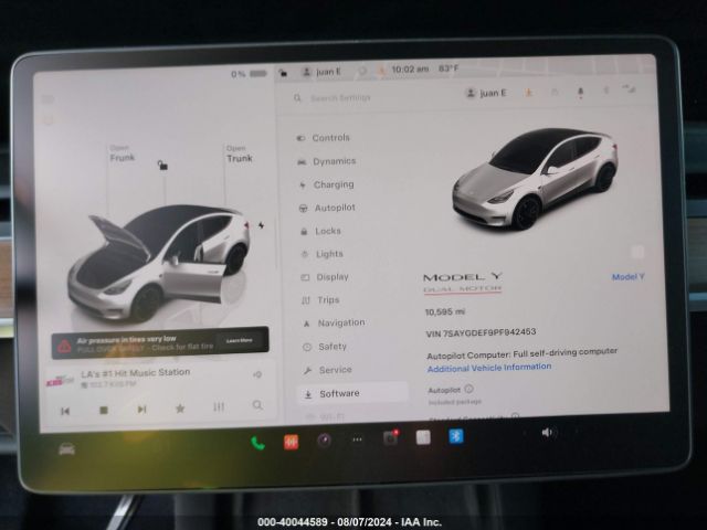 7SAYGDEF9PF942453 Tesla Model Y Awd/performance Dual Motor All-wheel Drive