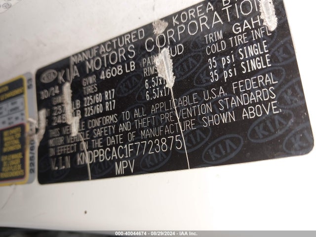 KIA Sportage Lx 2015 KNDPBCAC1F7723875 Image 9