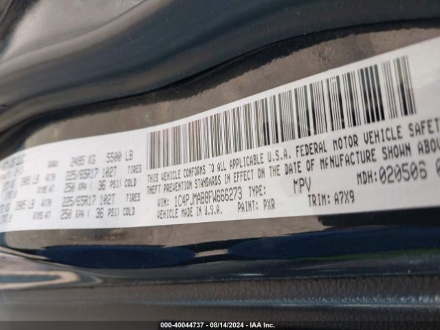 1C4PJMAB8FW666273 Jeep Cherokee Sport