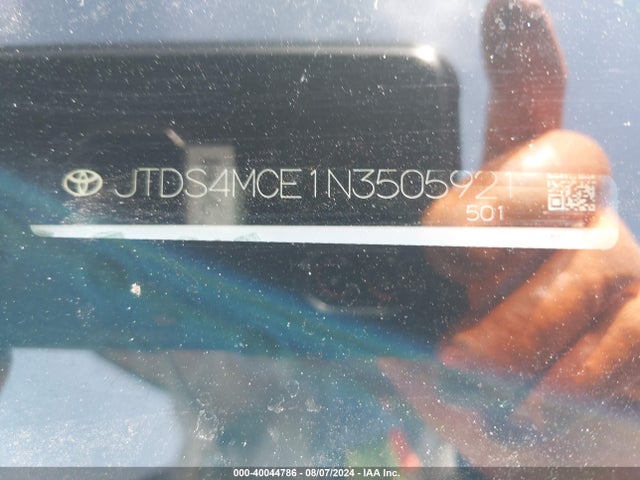 Toyota COROLLA SE 2022 JTDS4MCE1N3505921 Image 9