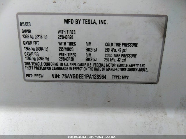 2023 TESLA MODEL Y LONG RANGE AWD 7FAYGDEE1PA128964 Photo 8