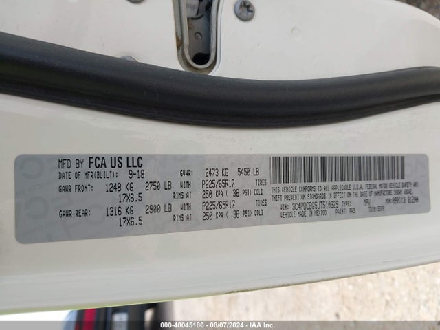 Dodge Journey Sxt 2018 3C4PDCBG5JT510329 Image 9