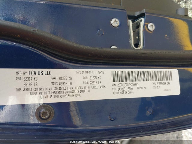 Chrysler 300 300s 2015 2C3CCABG5FH780901 Image 9