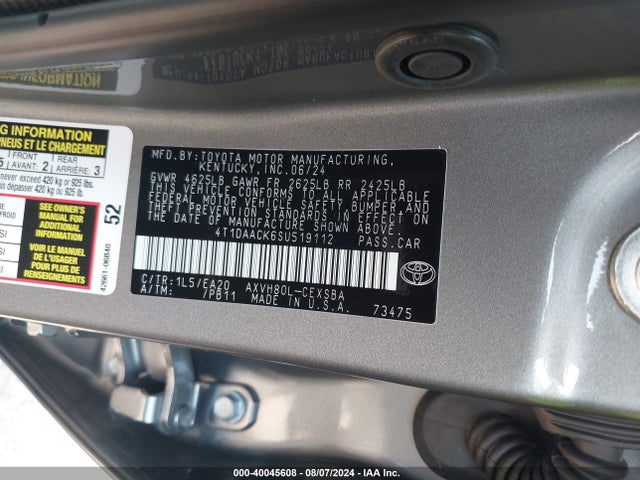 Toyota CAMRY SE 2025 4T1DAACK6SU519112 Image 9
