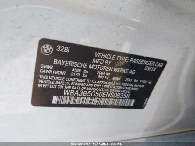 WBA3B5G50ENS08358 BMW 328i Xdrive