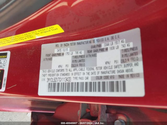 3MYDLBZV7GY113433 Scion IA