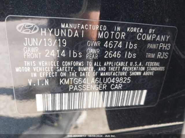 KMTG64LA6LU049825 Genesis G70 2.0t Rwd