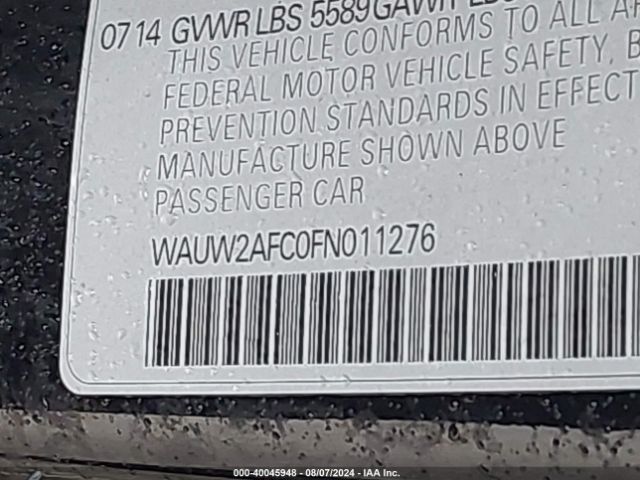 WAUW2AFC0FN011276 Audi S7 4.0t