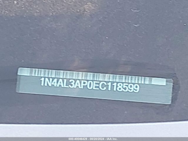 1N4AL3AP0EC118599 Nissan Altima 2.5 Sl