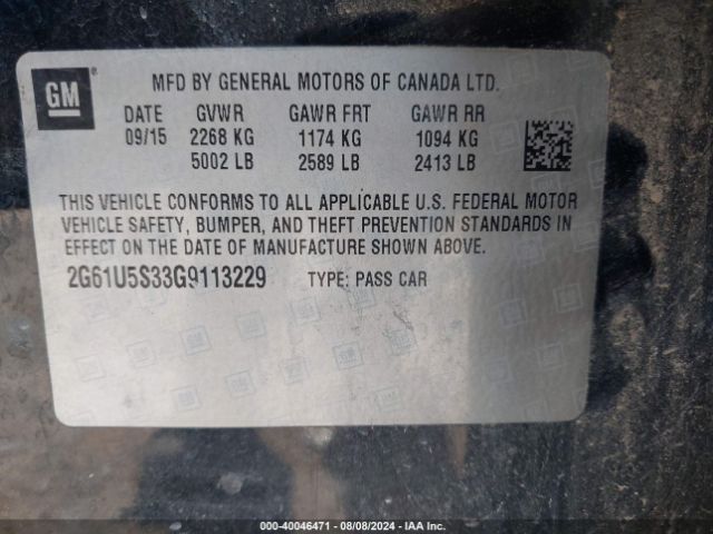 2G61U5S33G9113229 Cadillac Xts W20 Livery Package