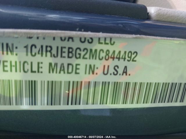 1C4RJEBG2MC844492 Jeep Grand Cherokee Limited 4x2