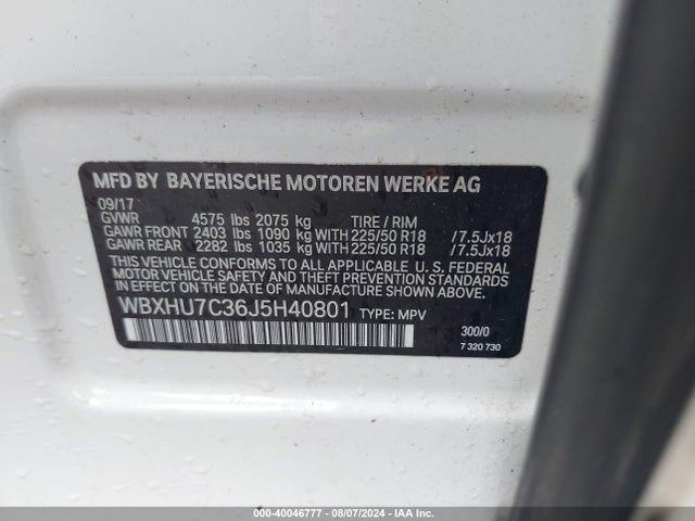 WBXHU7C36J5H40801 BMW X1 Sdrive28i