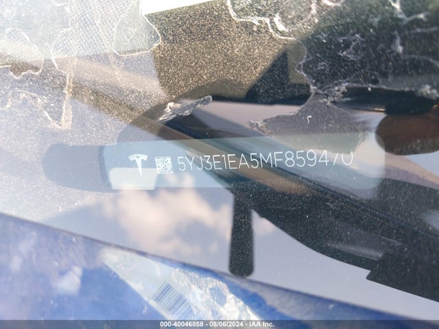 2021 TESLA MODEL 3 5YJ3E1EA5MF859470 Photo 8