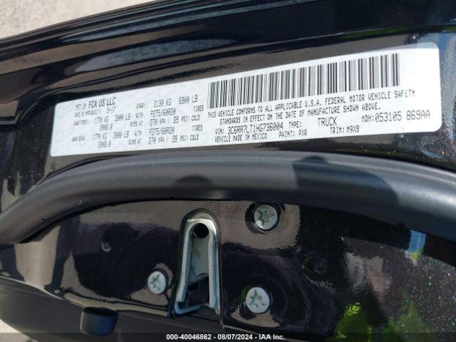 3C6RR7LT1HG736004 RAM 1500 Big Horn  4x4 5'7 Box