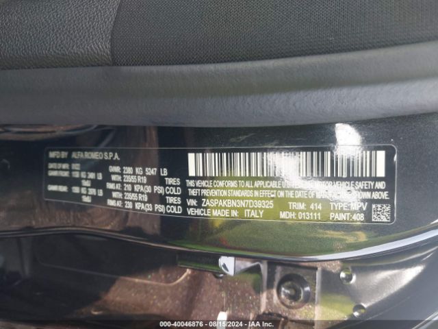 2022 ALFA ROMEO STELVIO ZASPAKBN3N7D39325 Photo 8