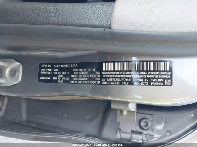 ZASFAKAN7J7B74130 Alfa Romeo Stelvio Awd