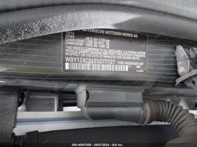 WBY1Z4C51EV277127 BMW I3 Base W/range Extender