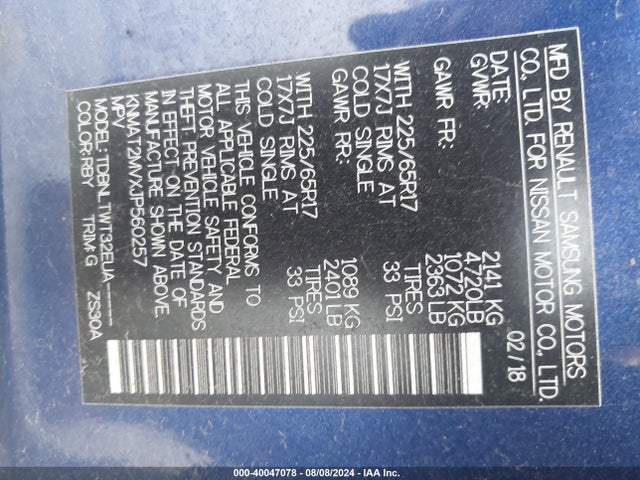 Nissan ROGUE SV 2018 KNMAT2MVXJP560257 Image 9