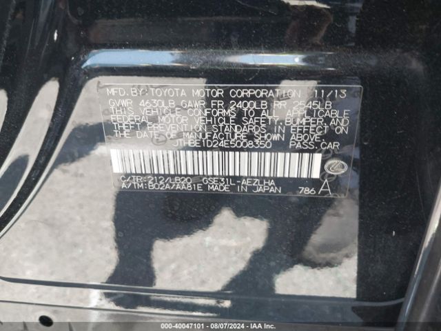 JTHBE1D24E5008350 Lexus IS 350