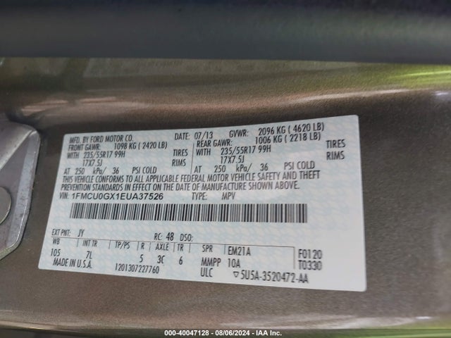 Ford ESCAPE SE 2014 1FMCU0GX1EUA37526 Image 9