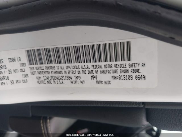 1C4PJMDS4EW211804 Jeep Cherokee Limited