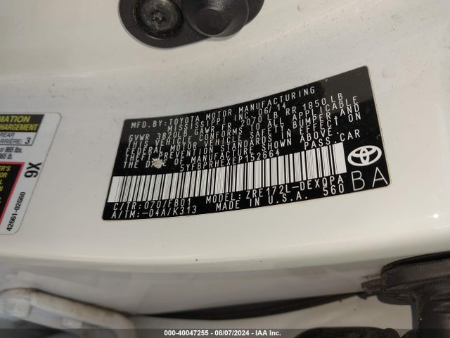 Toyota Corolla Le Eco 2014 5YFBPRHEXEP152664 Image 9