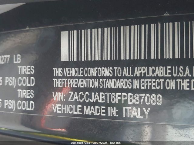 ZACCJABT6FPB87089 Jeep Renegade Latitude