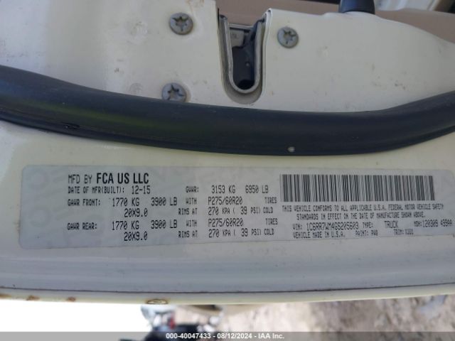 1C6RR7WM4GS205603 RAM 1500 Longhorn