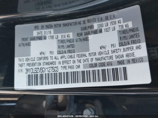 3MYDLBZV6GY127503 Scion IA