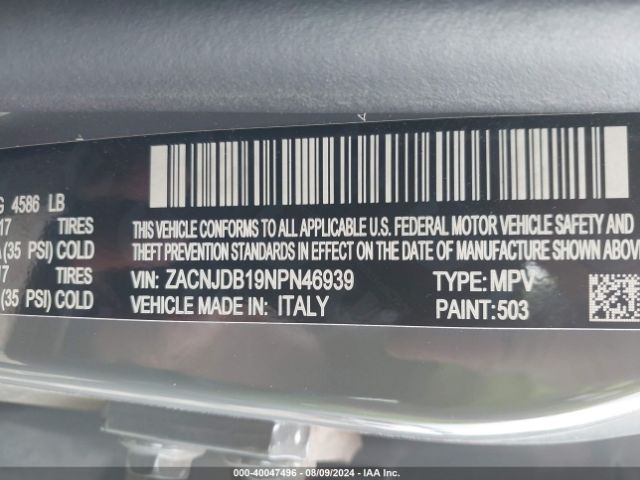 ZACNJDB19NPN46939 Jeep Renegade Latitude 4x4