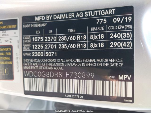 WDC0G8DB8LF730899 Mercedes-Benz GLC 300