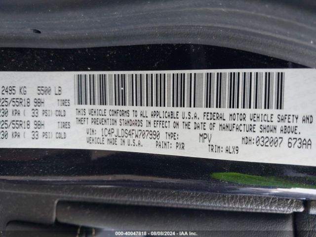 1C4PJLDS4FW707990 Jeep Cherokee Limited