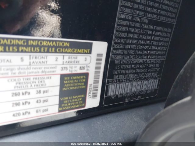 SALYB2RX9JA762210 Land Rover Range Rover Velar P250 S