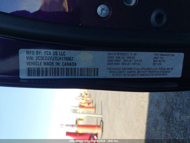 2C3CDZFJ7LH176067 Dodge Challenger R/t Scat Pack Widebody