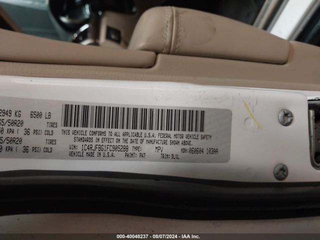 2015 JEEP GRAND CHEROKEE 1C4RJFBG1FC905288 Photo 8