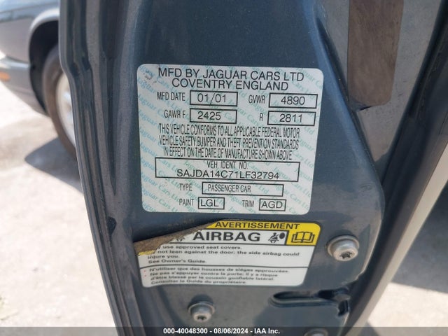 2001 JAGUAR XJ8 SAJDA14C71LF32794 Photo 8