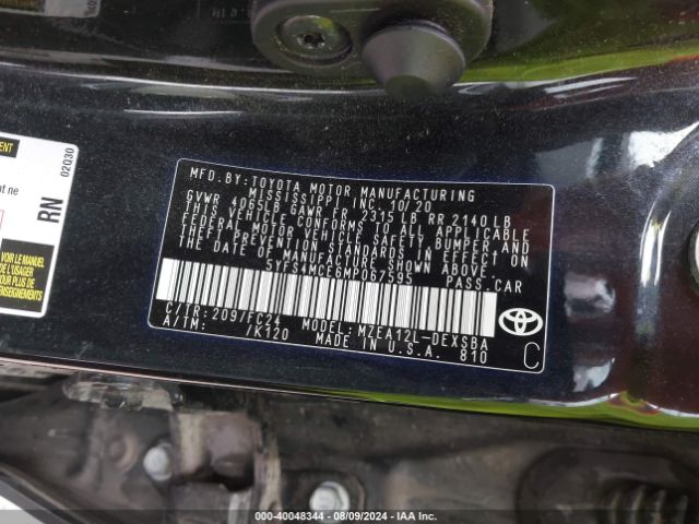 5YFS4MCE6MP067595 Toyota Corolla Se Apex Edition