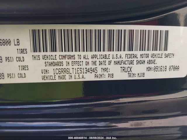 1C6RR6LT1ES134945 RAM 1500 Lone Star