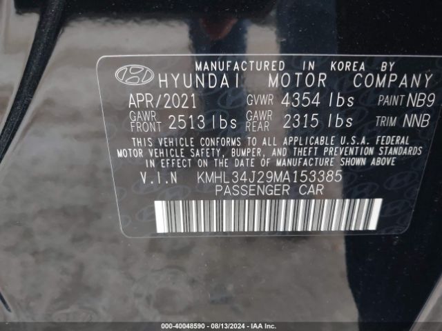 KMHL34J29MA153385 Hyundai Sonata Limited