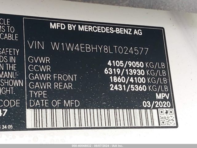 W1W4EBHY8LT024577 Mercedes-Benz Sprinter 2500 Standard Roof V6