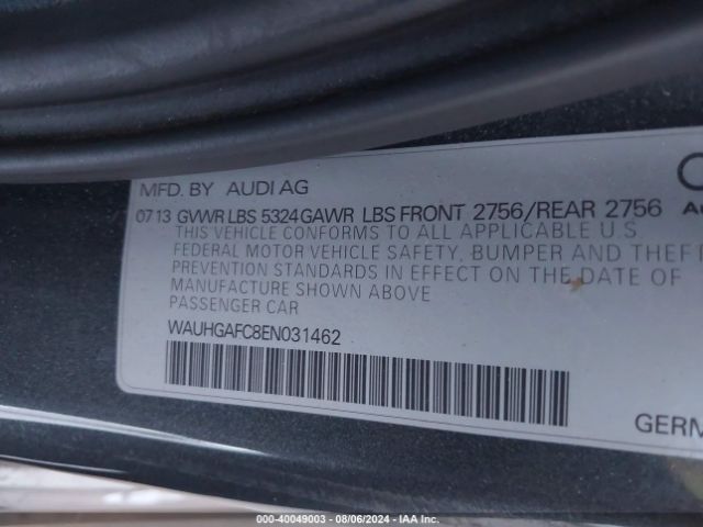 WAUHGAFC8EN031462 Audi A6 3.0t Premium Plus