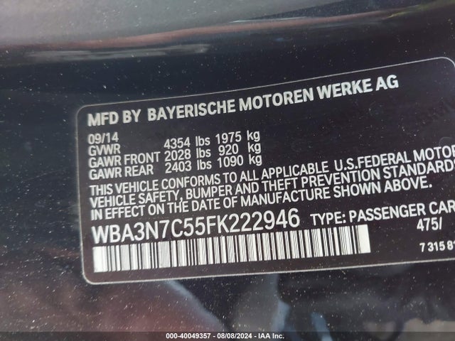 WBA3N7C55FK222946 BMW 428i