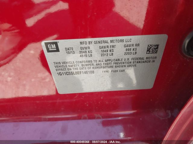 1G11C5SL8EF146188 Chevrolet MALIBU 1LT