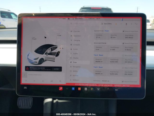 5YJ3E1EA2MF093875 Tesla Model 3 Standard Range Plus Rear-wheel Drive
