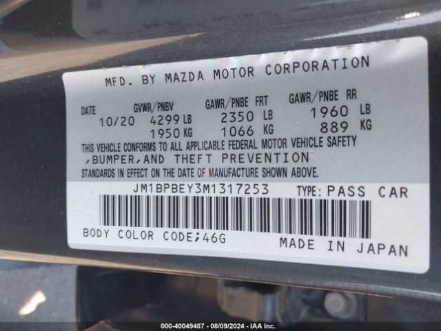 JM1BPBEY3M1317253 Mazda Mazda3 2.5 Turbo Premium Plus