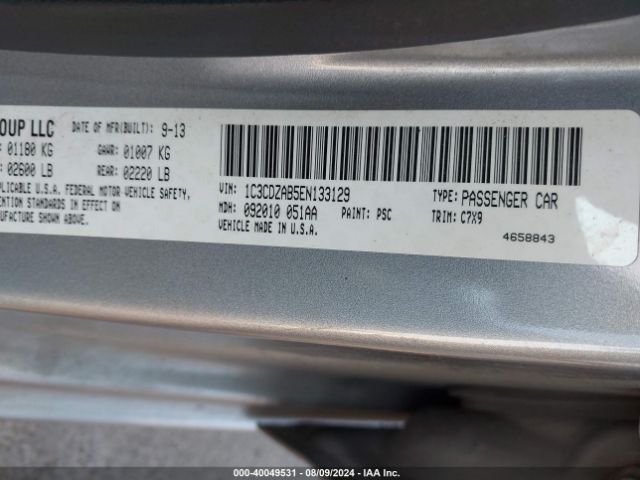 1C3CDZAB5EN133129 Dodge AVENGER SE