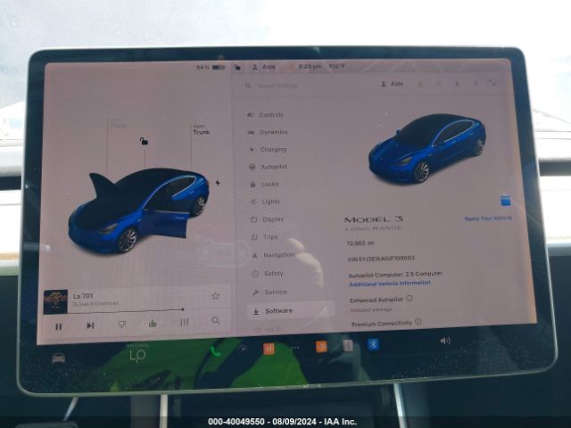 5YJ3E1EA0JF109003 Tesla Model 3 Long Range/mid Range