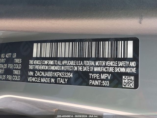 ZACNJABB1KPK53264 Jeep Renegade Latitude Fwd