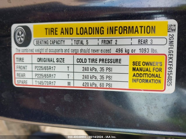 Chevrolet Equinox 2lt 2015 2GNFLGEKXF6154825 Image 9