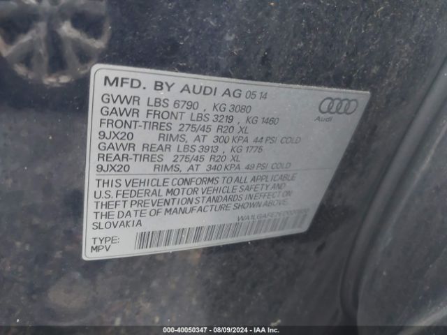 WA1LGAFE2ED020830 Audi Q7 3.0t Premium